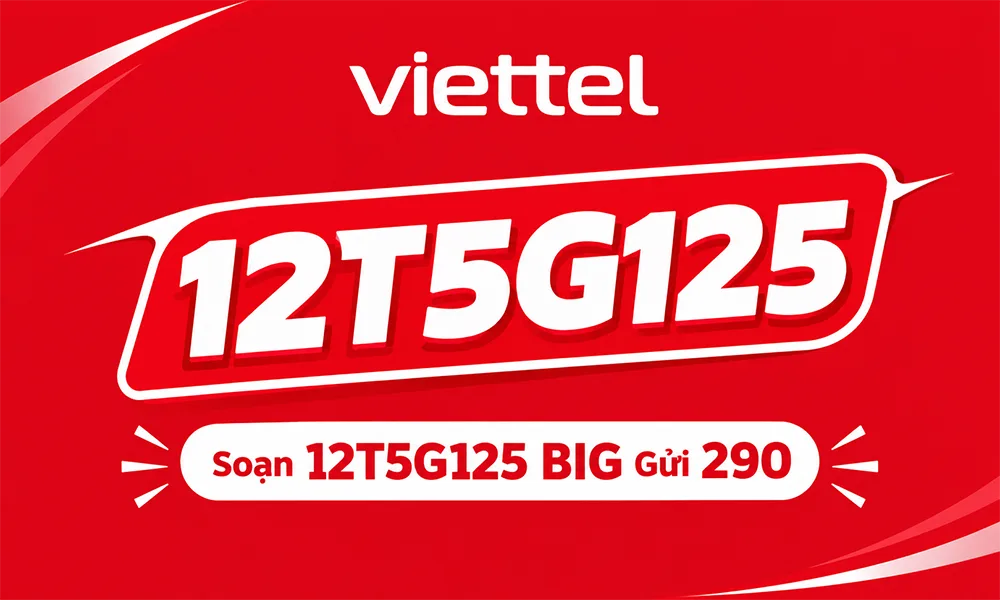Gói Cước 12T5G125 Viettel