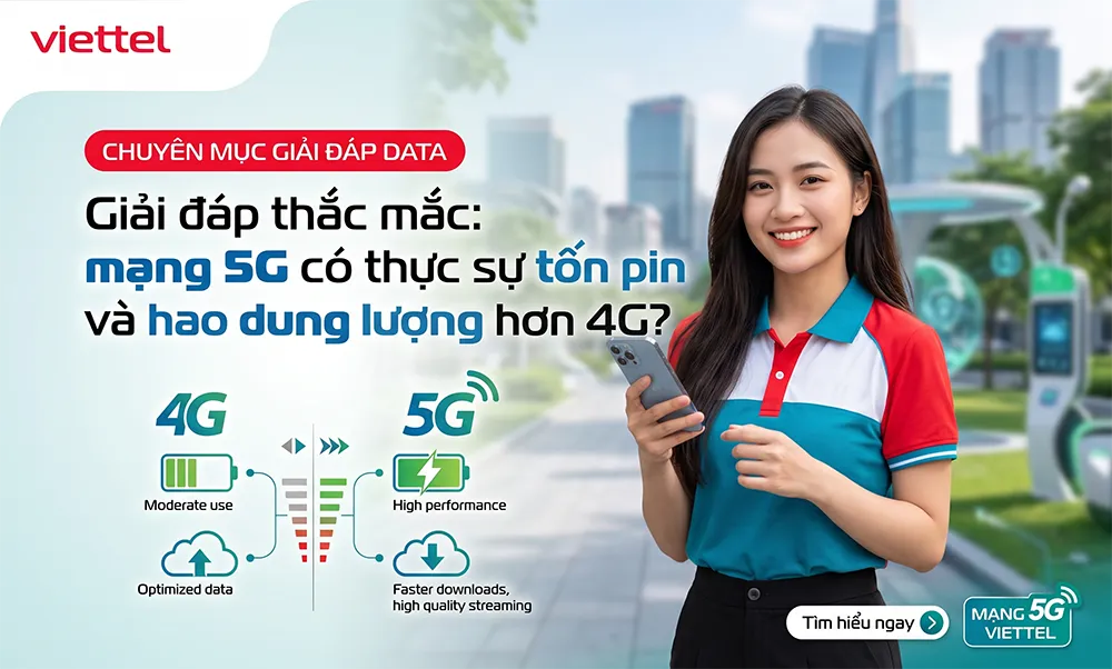 Giải đáp thắc mắc: mạng 5G có thực sự tốn pin và hao dung lượng hơn 4G?