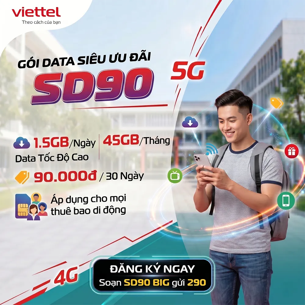 gói SD90 viettel