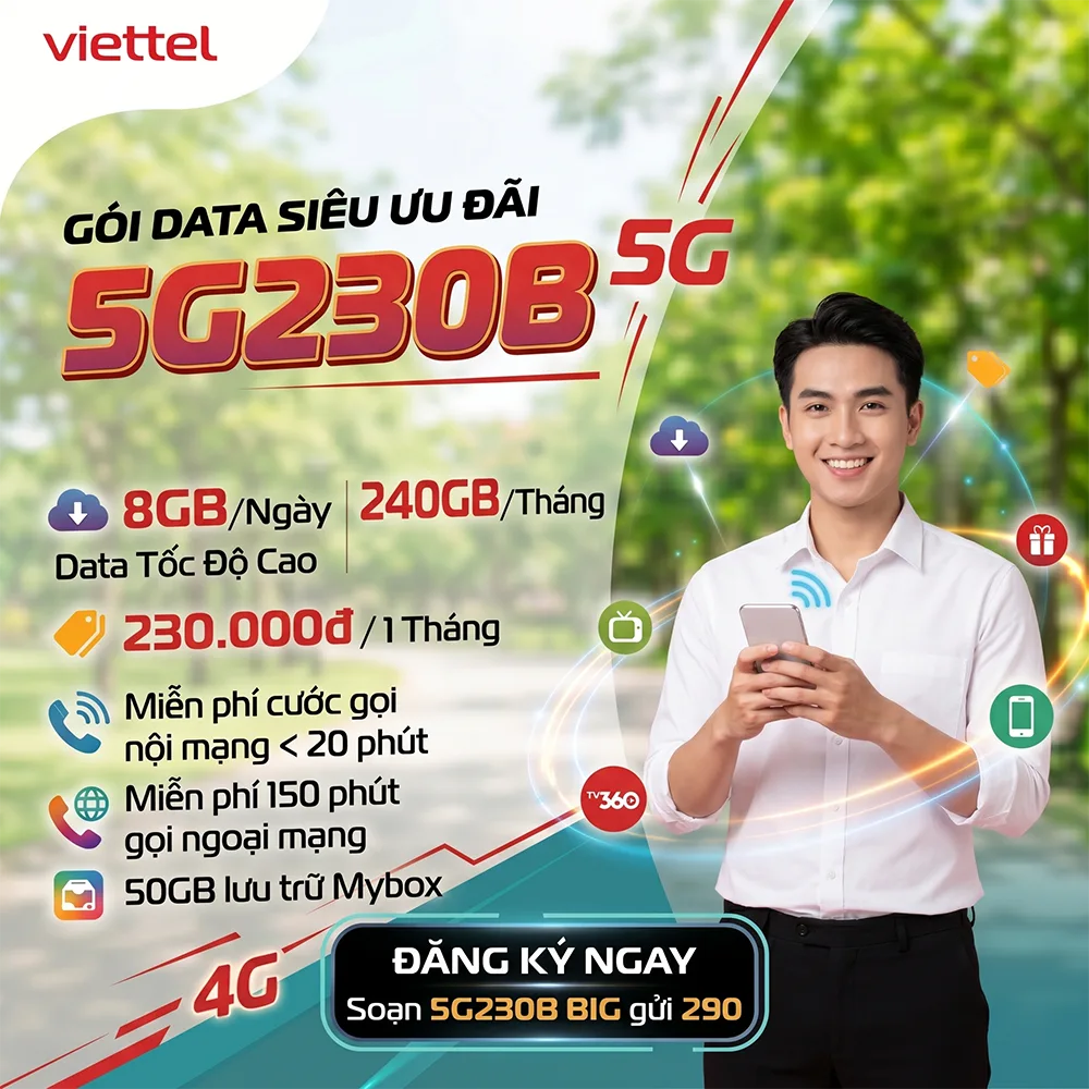 Gói 5G230B Viettel