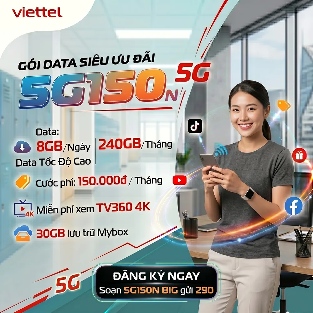 Gói 5G150N Viettel